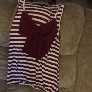 Red and White stripped tank top